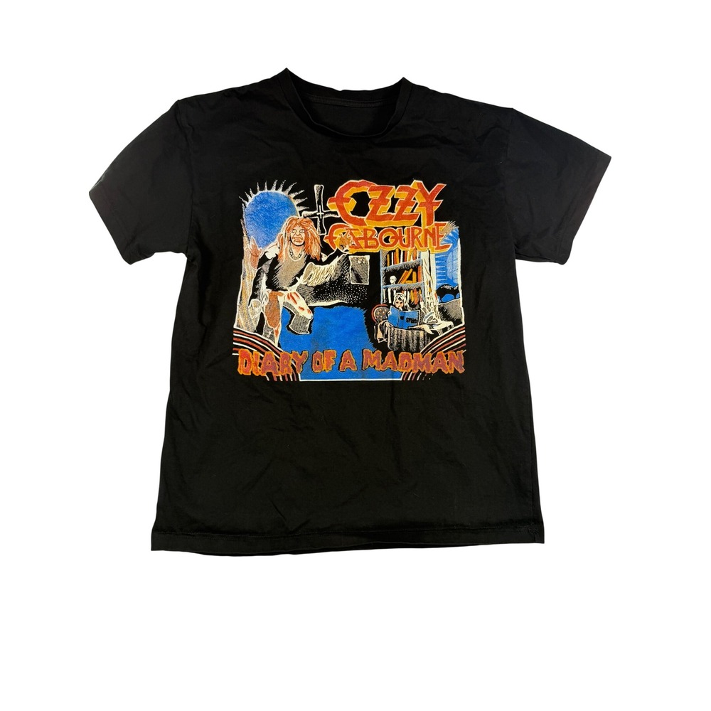 Ozzy Osbourne Diary of a Madman Graphic T-Shirt Black S/M Metal Rock Tee